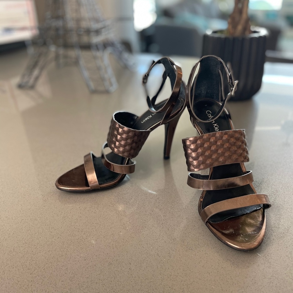 Calvin Klein Mayra Bronze Dress Sandals